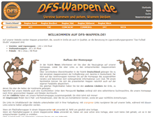 Tablet Screenshot of dfs-wappen.de